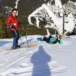 skiing and snowboarding at cypress mountain photograph